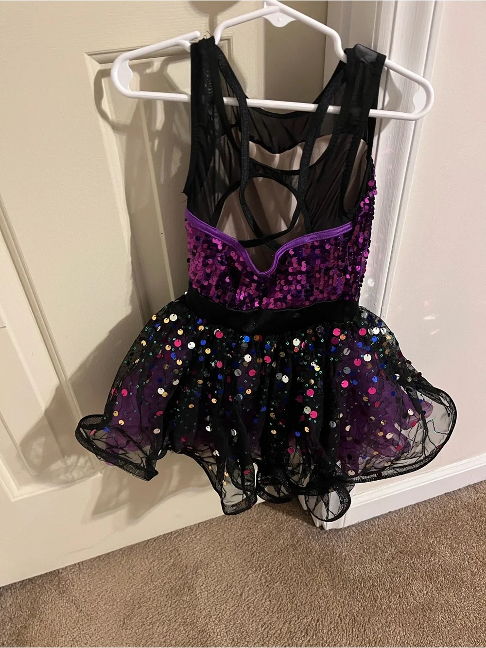 Weissman SC Small Child Purple Sequin Dance Costume Tutu 14365